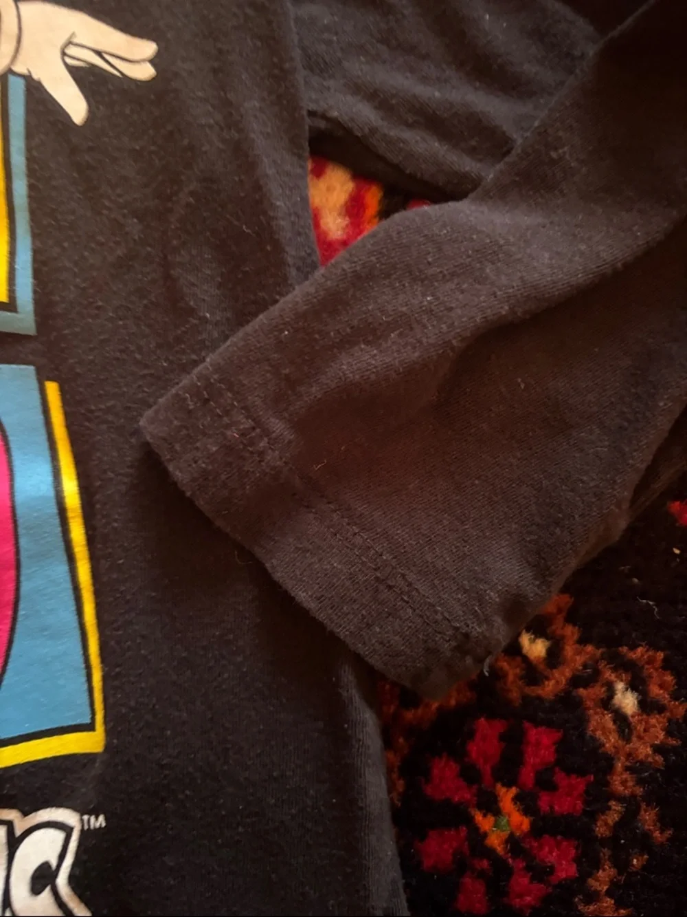 Old Navy Black Sonic The Hedgehog Color Block Character Long-Sleeve Tee
